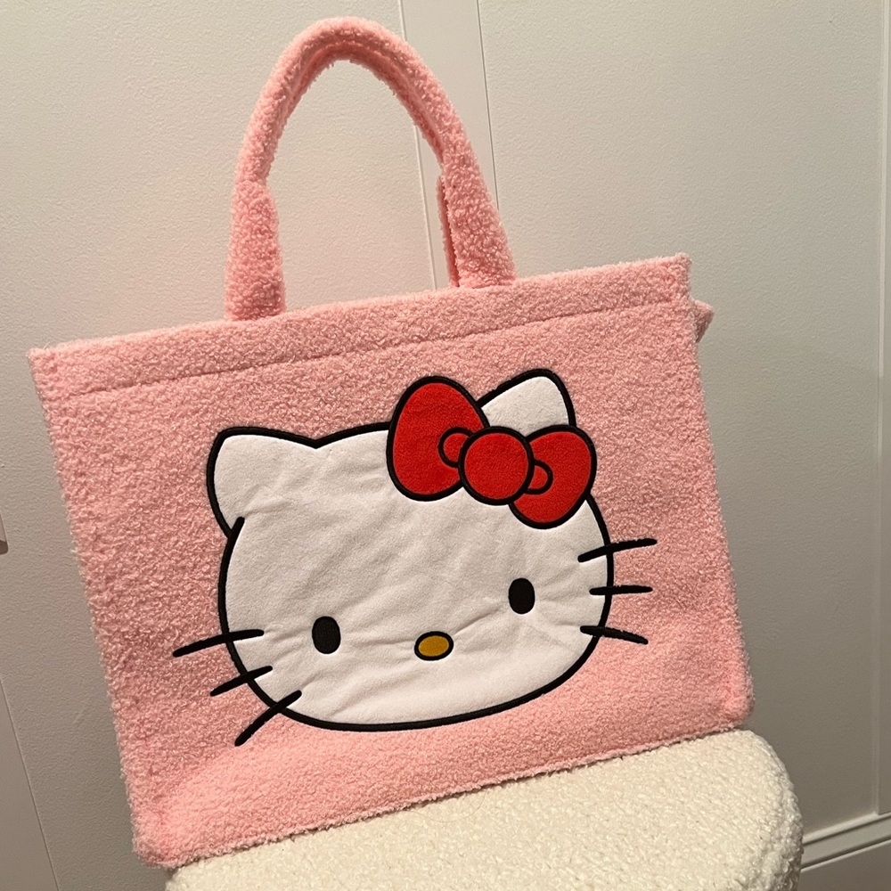 Pink Sherpa Hello Kitty Tote